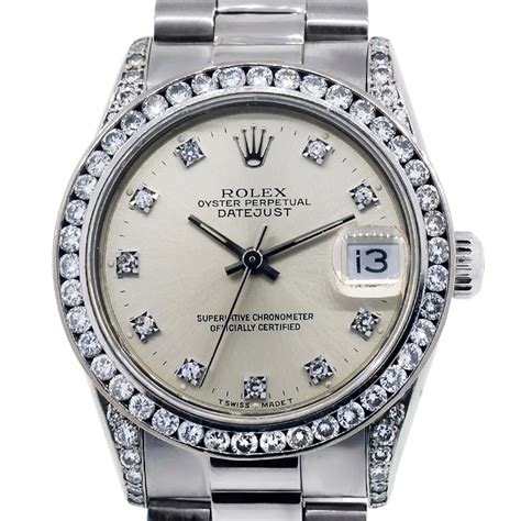 ladies white gold diamond rolex|white gold rolex with diamonds.